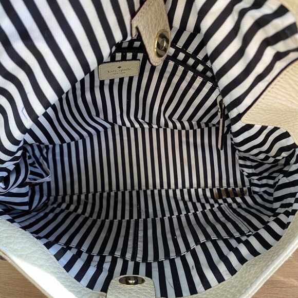 Kate Spade Carmen Southport Avenue Buttermilk Cream Black Satchel Purse - Picture 12 of 15